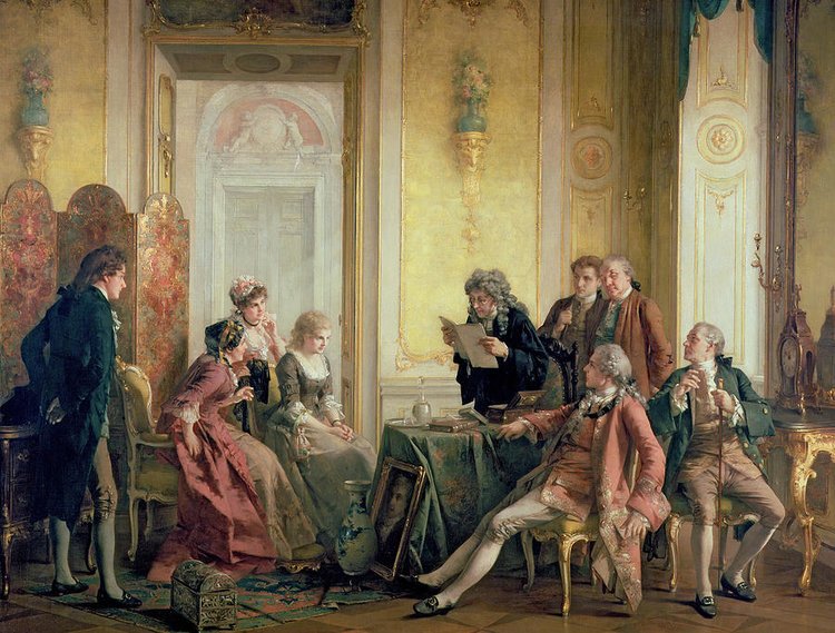 Reading the will painting by Erdmann