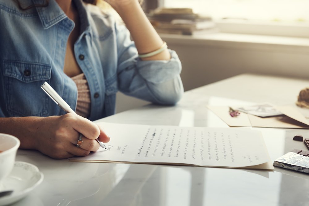 Woman writing letter